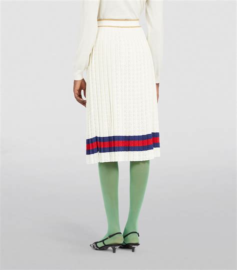 gucci pleated skirt|gucci pleated midi skirt.